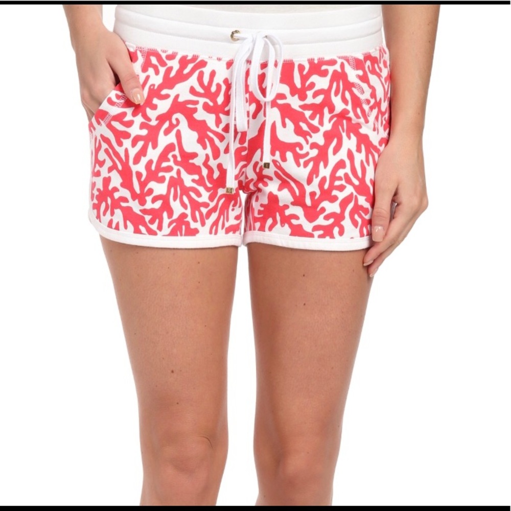 Lilly Pulitzer coral shorts
